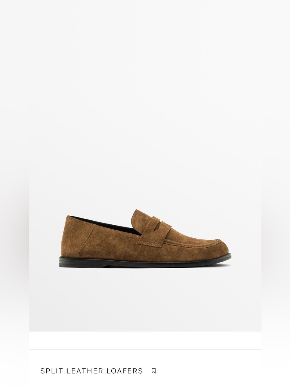Massimo Dutti Split Leather Loafers